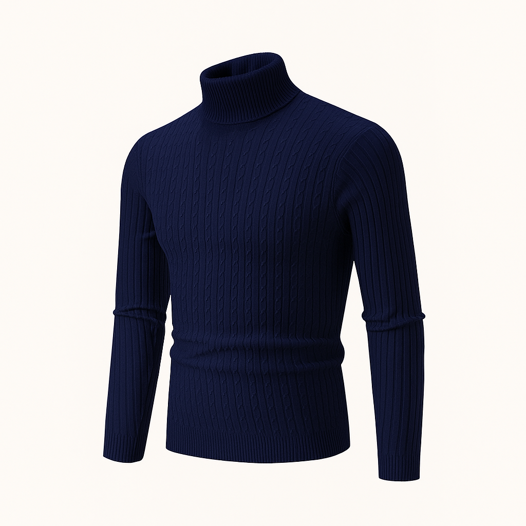 Rizzo High-Collar Old Money Pullover Sweater