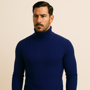 Rizzo High-Collar Old Money Pullover Sweater
