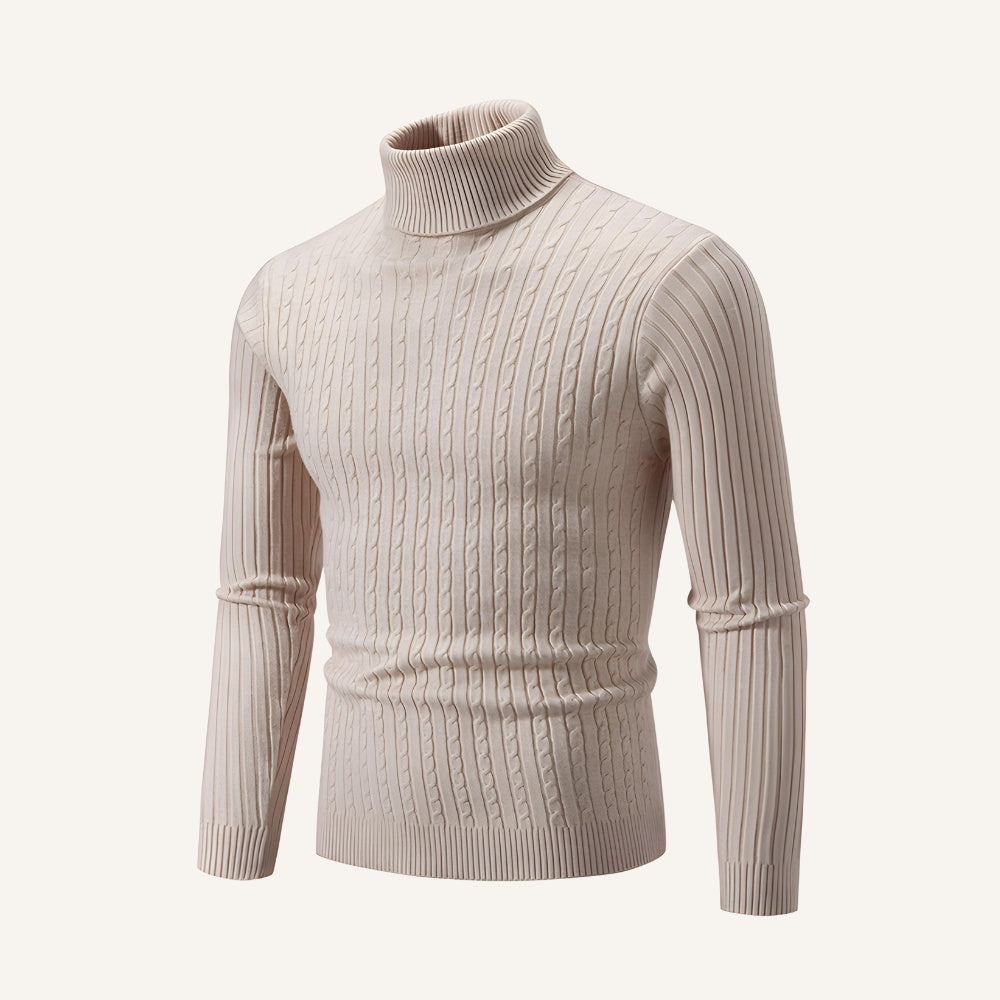 Rizzo High-Collar Old Money Pullover Sweater