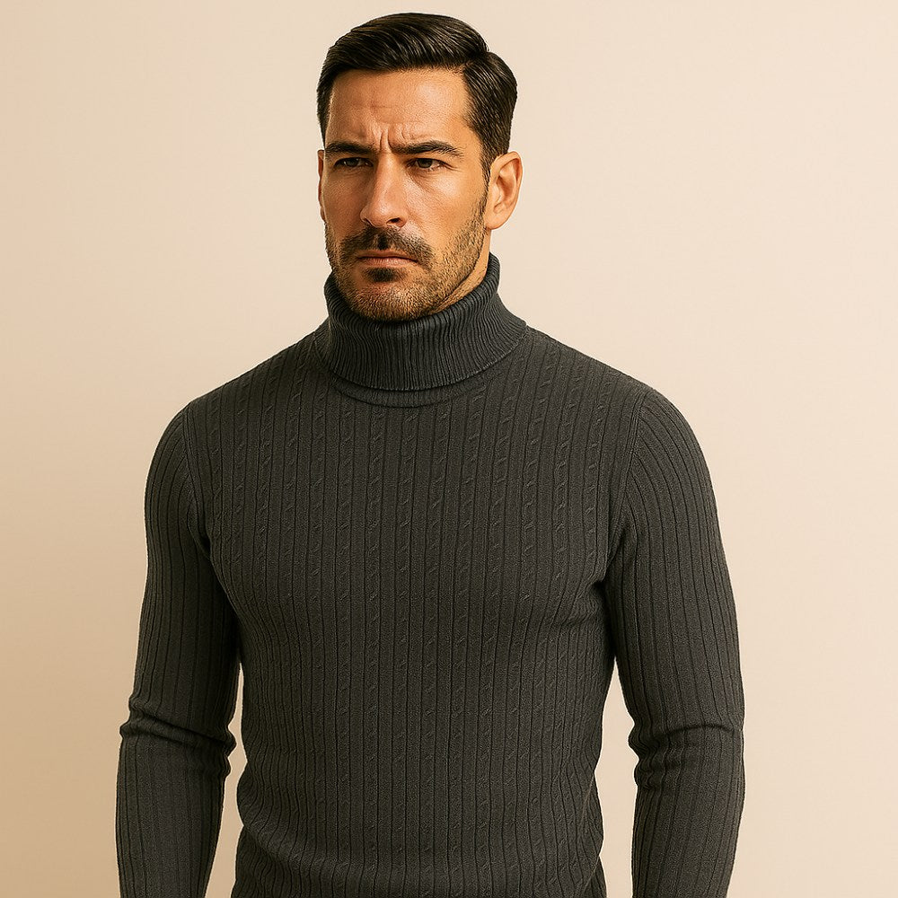 Rizzo High-Collar Old Money Pullover Sweater