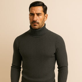 Rizzo High-Collar Old Money Pullover Sweater