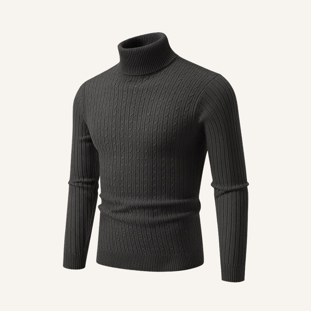 Rizzo High-Collar Old Money Pullover Sweater