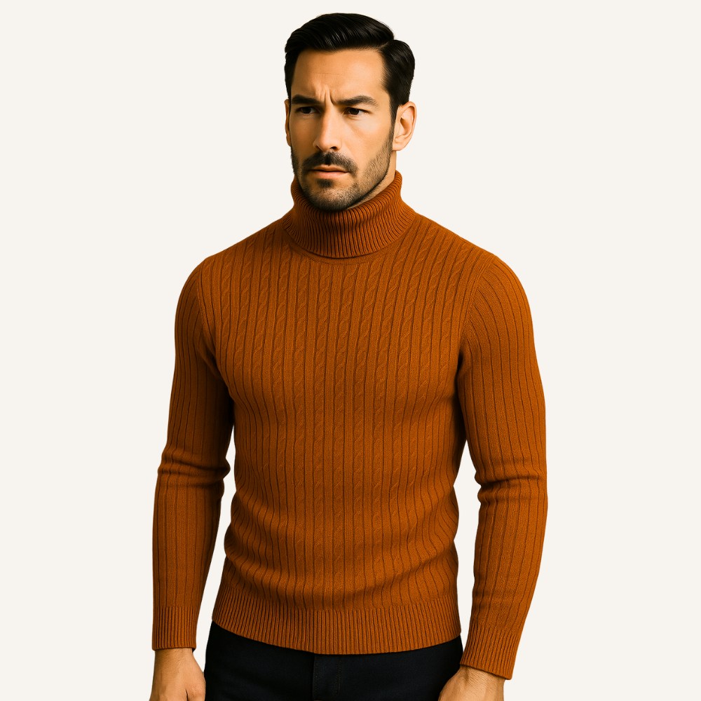 Rizzo High-Collar Old Money Pullover Sweater