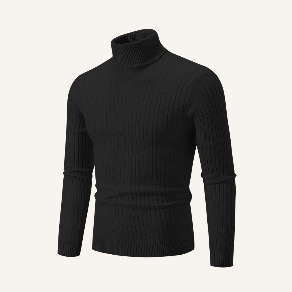Rizzo High-Collar Old Money Pullover Sweater