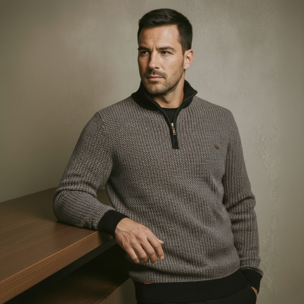 Vaccioni Half-Zip Knit Sweater