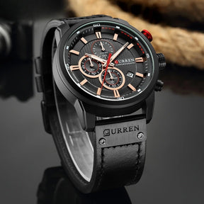 Dominus Leather Chronograph Watch