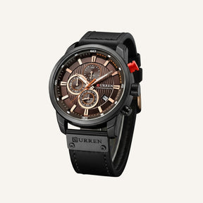 Dominus Leather Chronograph Watch
